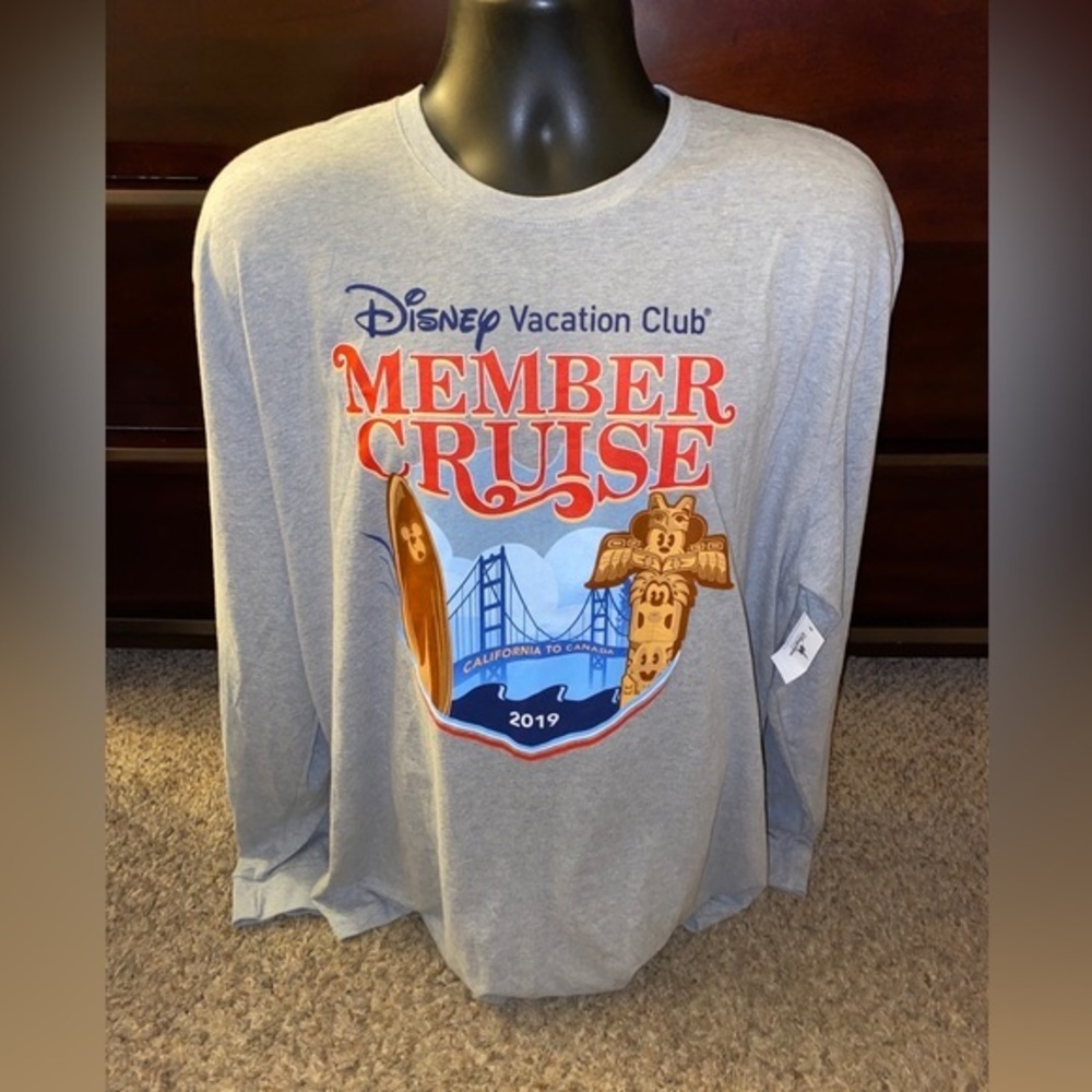 NWT Disney Vacation Club‎ DVC Member Cruise 2019 Long Sleeve T-Shirt Sz XXL